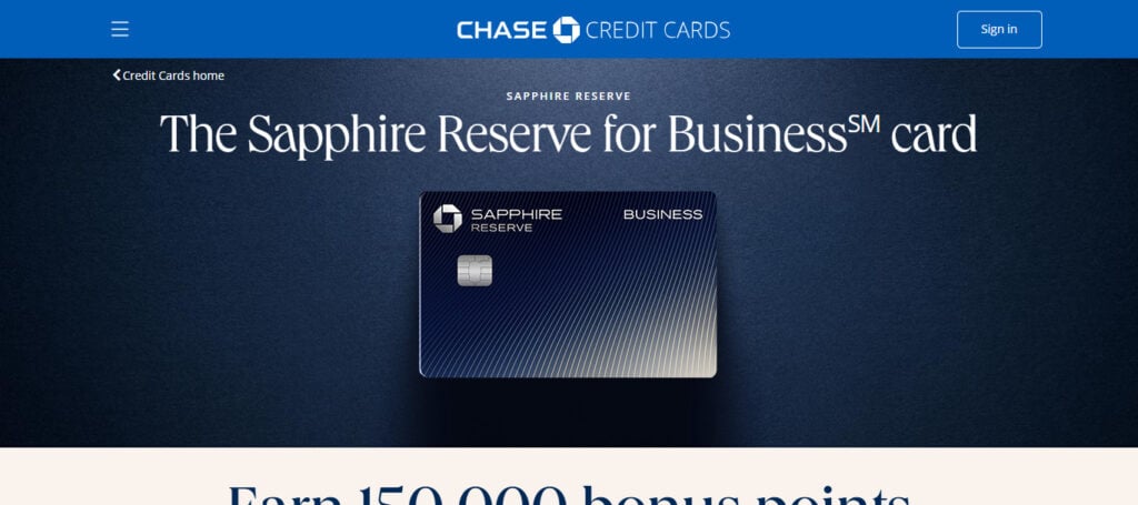Chase Sapphire Reserve Business
