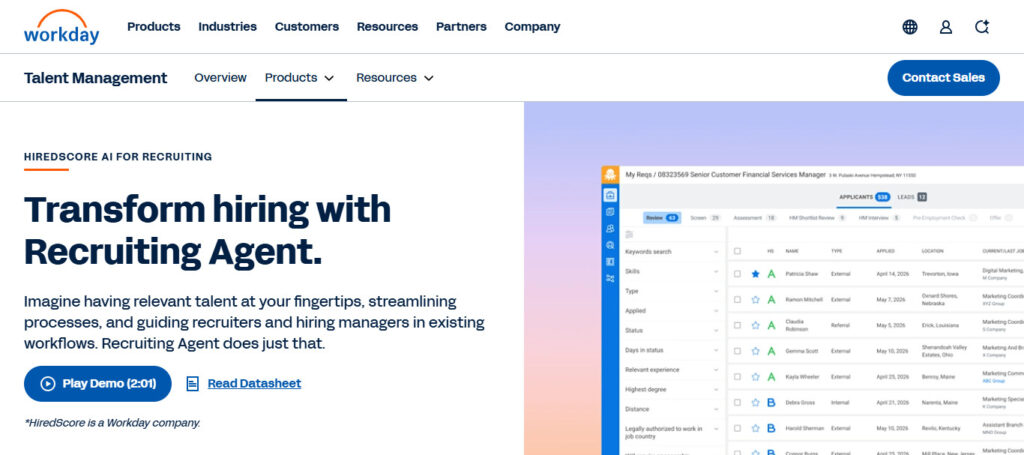 Workday Recruiting AI