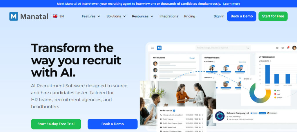 Manatal AI Recruitment