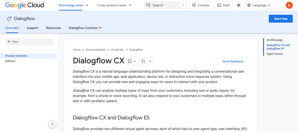 Google Dialogflow CX
