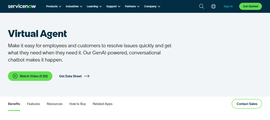 ServiceNow Virtual Agent