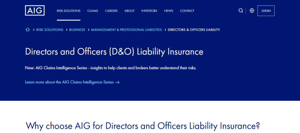 AIG D&O Insurance