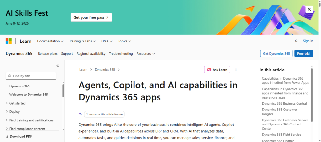 Microsoft Copilot for Dynamics 365