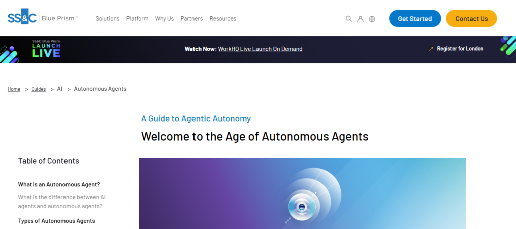 Blue Prism Autonomous Agents
