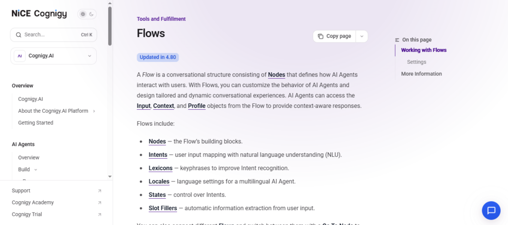 Cognigy.AI Flow Builder