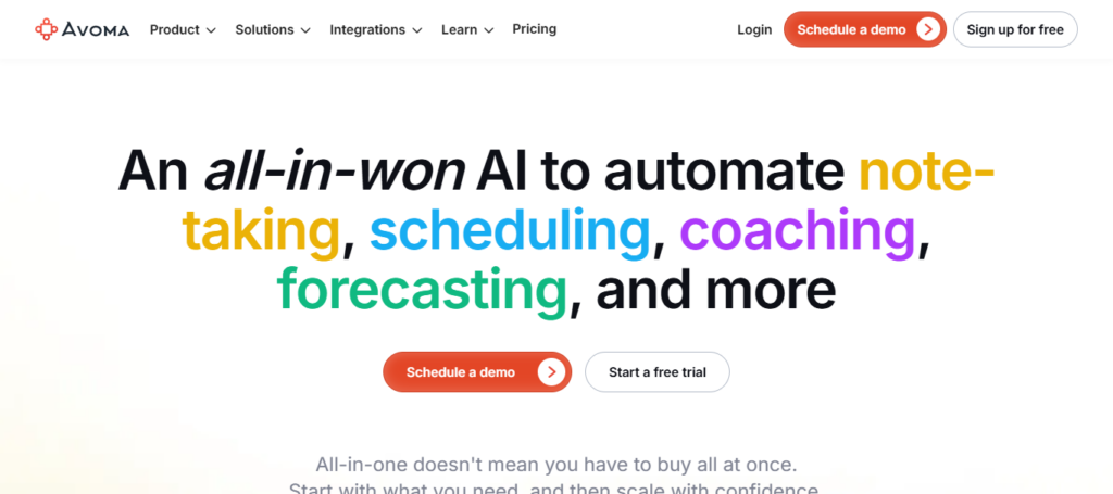 Avoma AI Meeting Assistant
