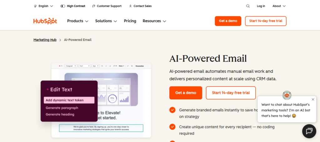 HubSpot AI Email Personalization