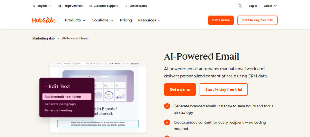 HubSpot AI Email Personalization