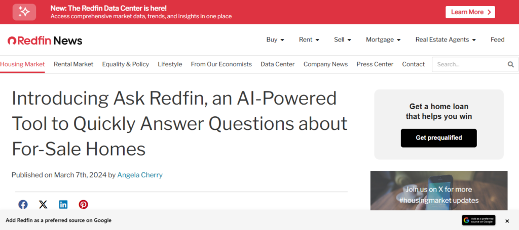 Redfin AI Valuation Engine