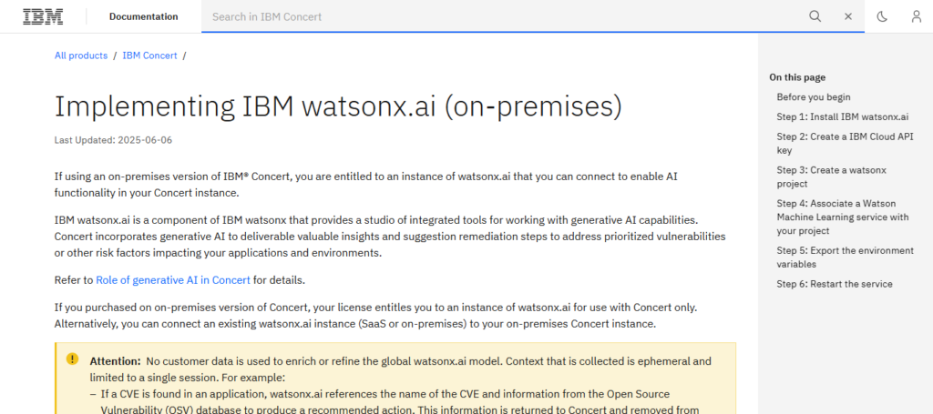 IBM watsonx On‑Prem AI