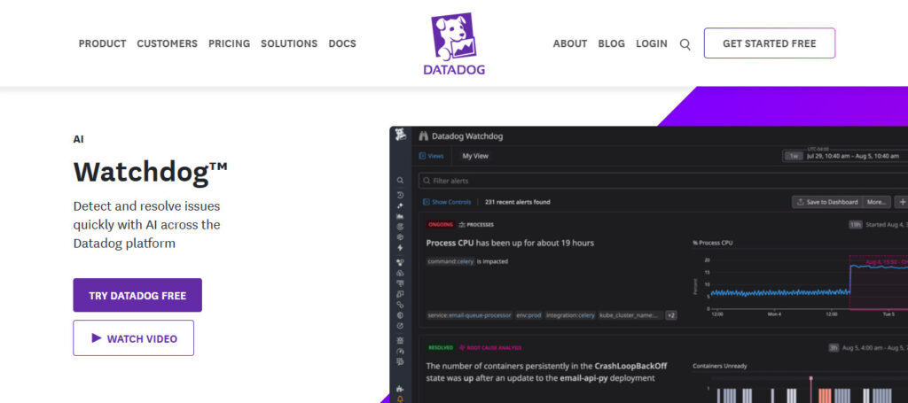 Datadog Watchdog AI