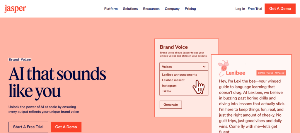 Jasper Brand Voice AI