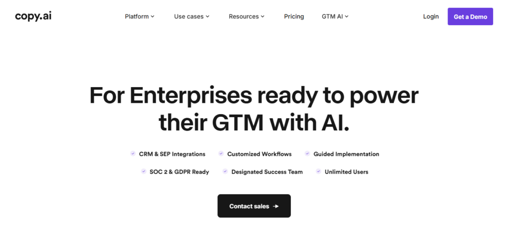 Copy.ai Enterprise