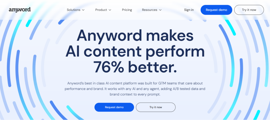 Anyword AI Copywriting