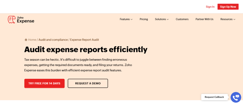Zoho Expense AI Audit