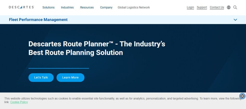 Descartes Route Planner AI