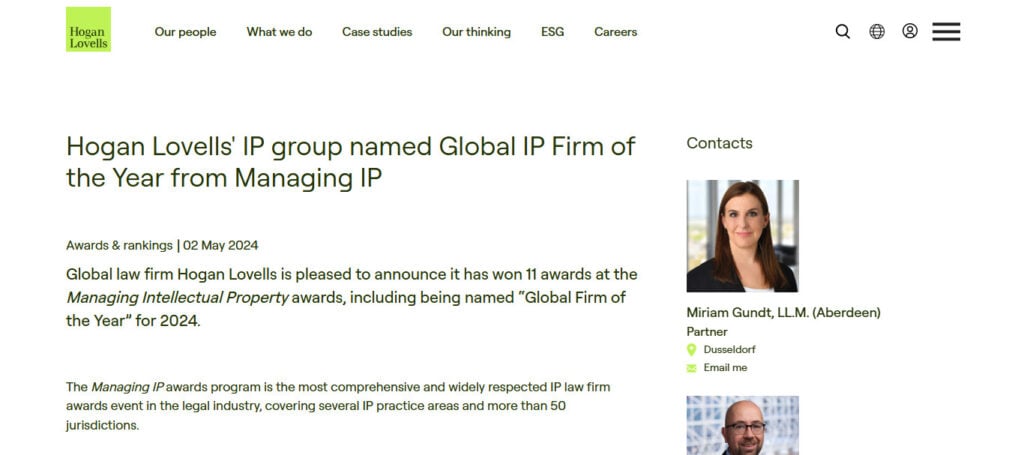 Hogan Lovells IP Practice