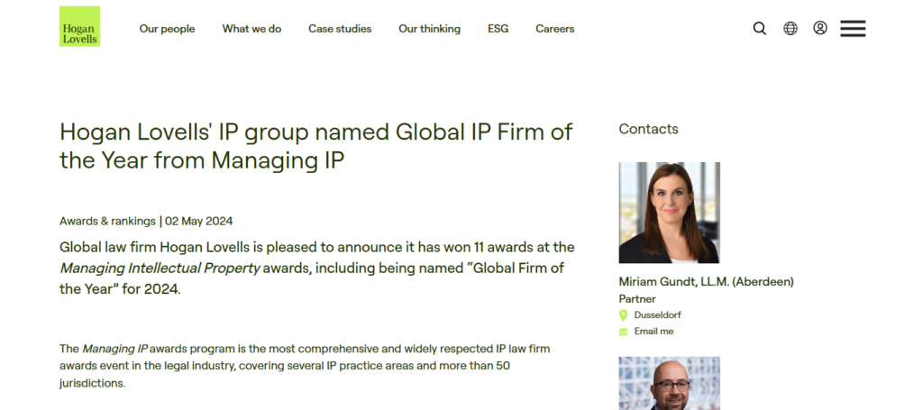 Hogan Lovells IP Practice