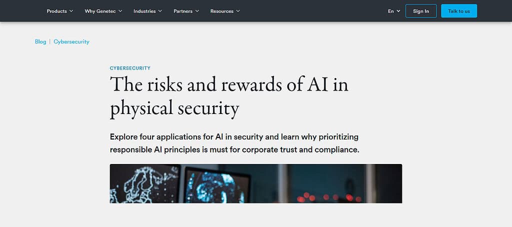 Genetec Security Center AI