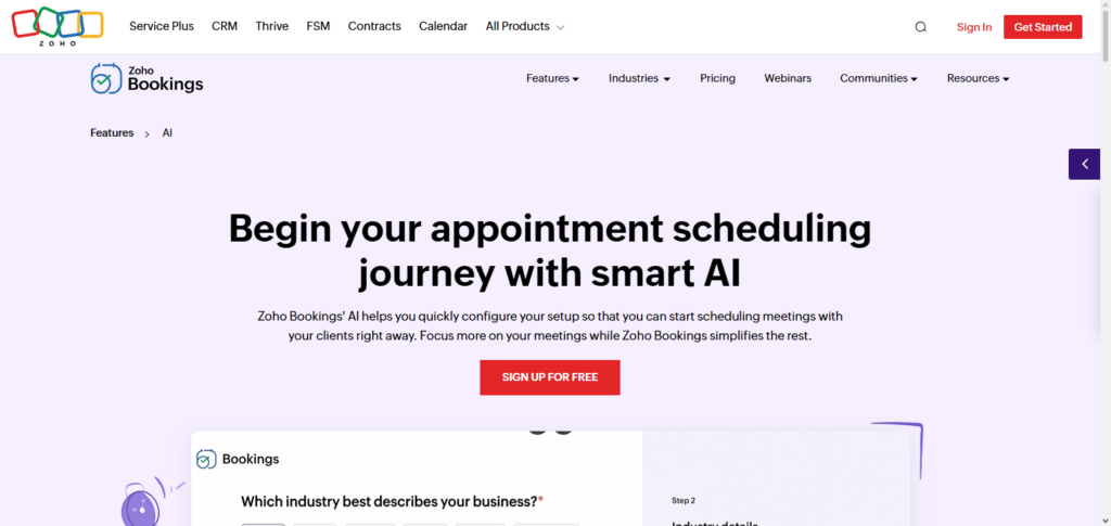 Zoho Bookings AI
