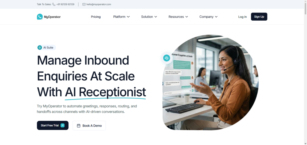MyOperator AI Receptionist