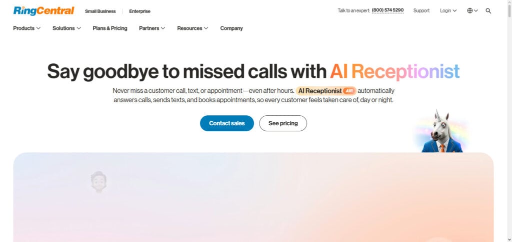 RingCentral AI Receptionist