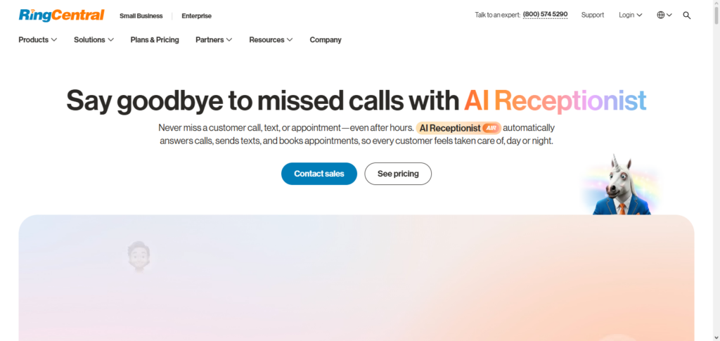 RingCentral AI Receptionist