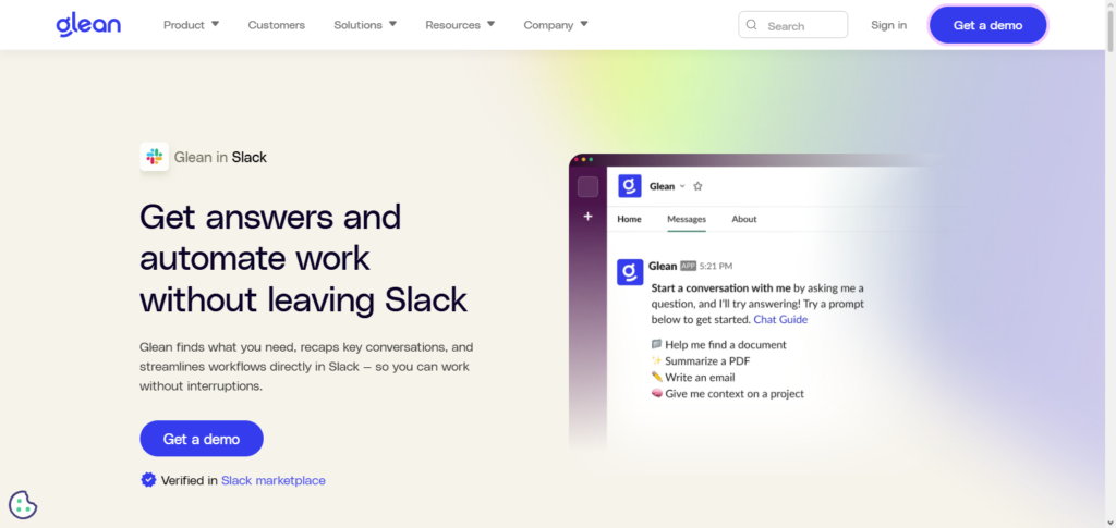 Glean AI Slack Agent