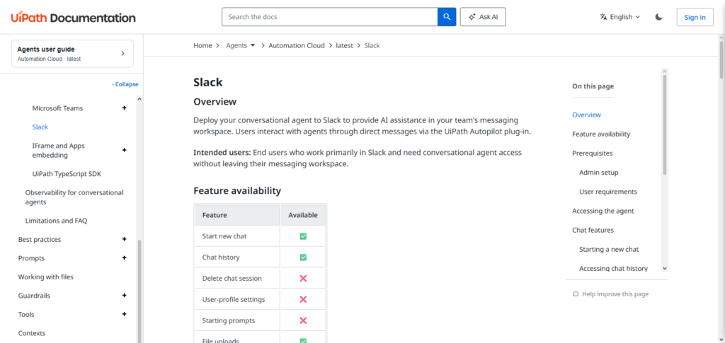 UiPath Slack Agent