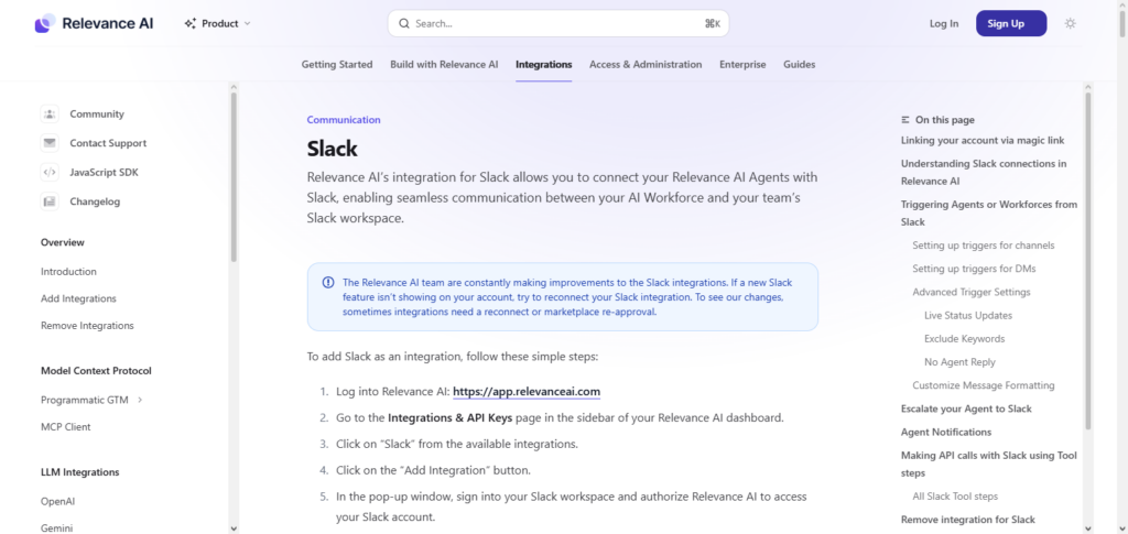 Relevance AI Slack Agent