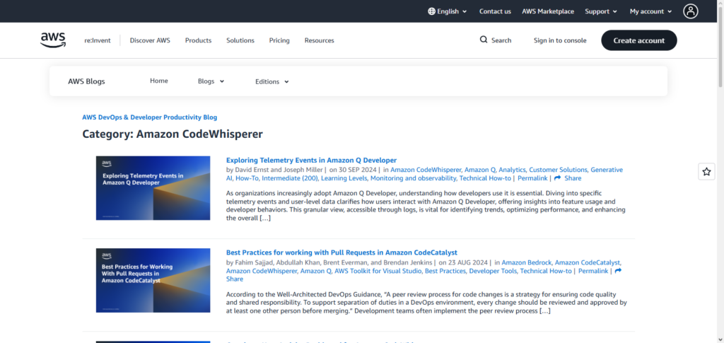 AWS CodeWhisperer DevOps