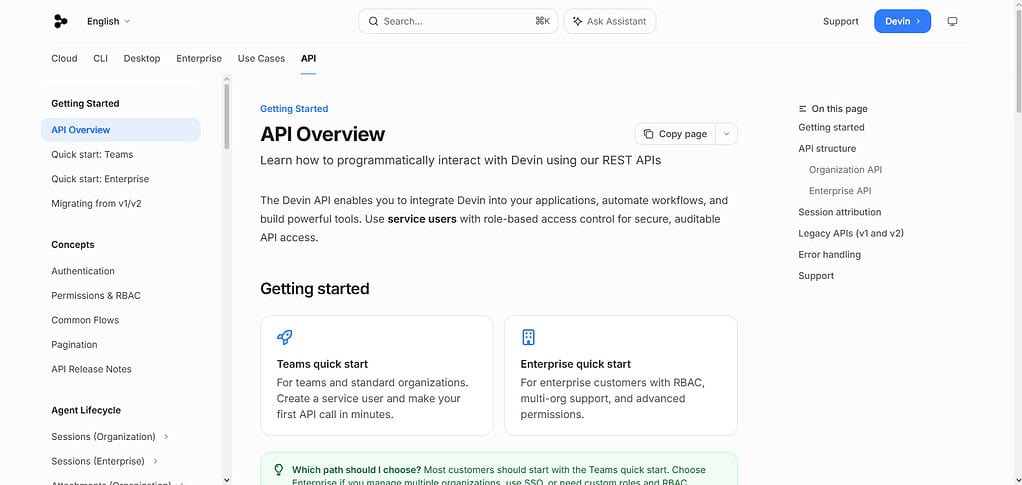 Devin API (Cognition)