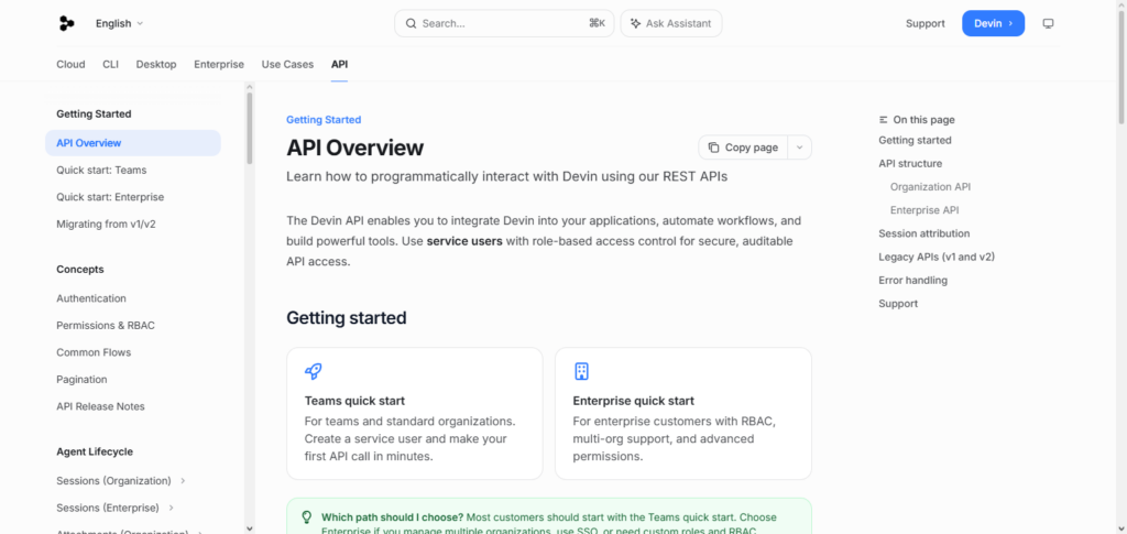 Devin API (Cognition)