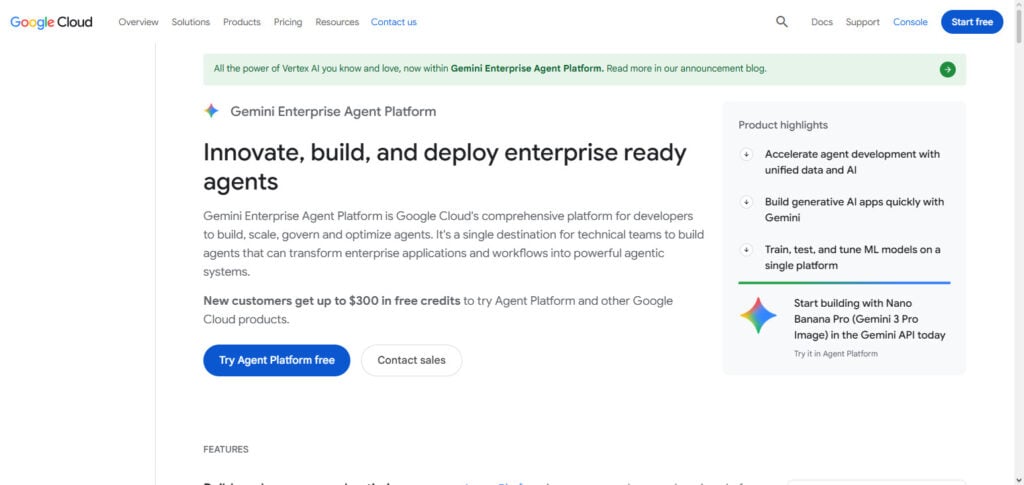 Google Vertex AI Agents API