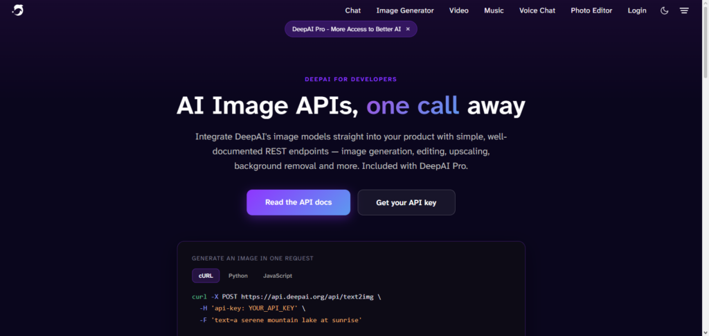 DeepAI Image API