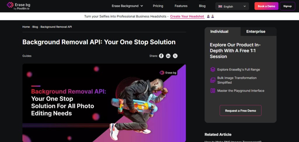 Erase.bg API
