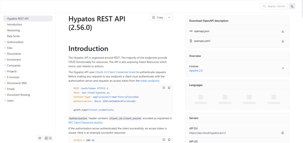 Hypatos API