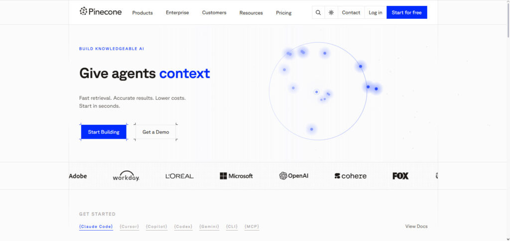 Pinecone Vector Search API