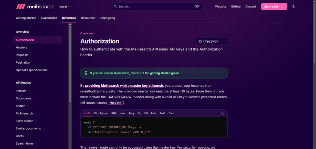 Meilisearch API