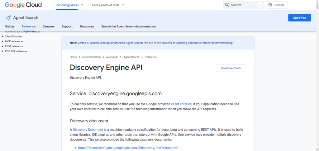 Google Cloud Discovery Engine API