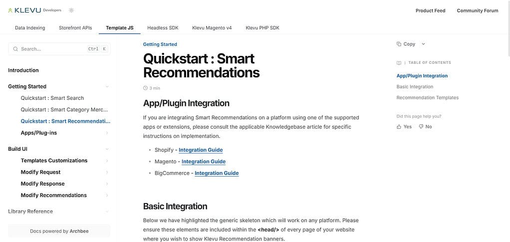 Klevu Smart Recommendations