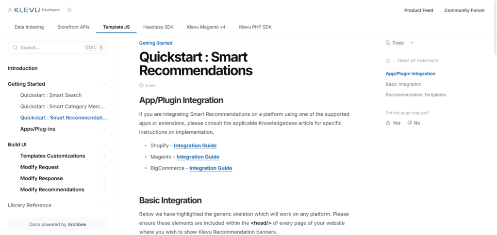 Klevu Smart Recommendations