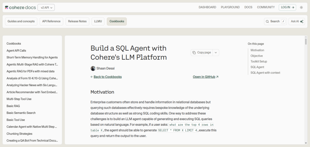 Cohere SQL API