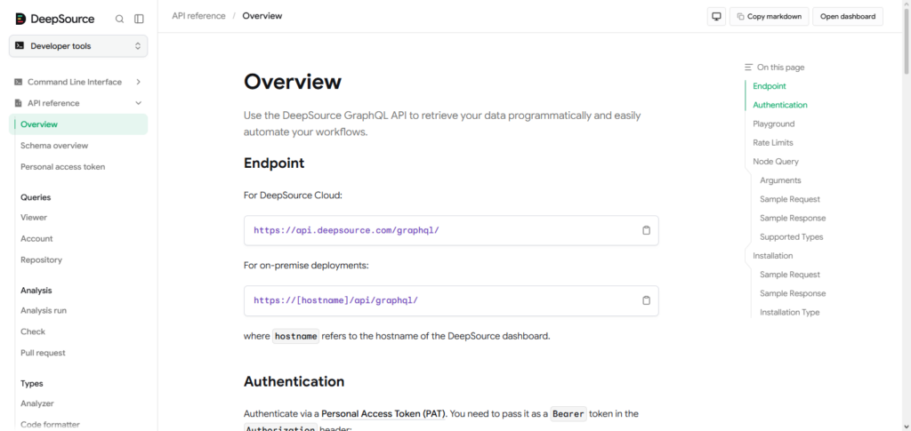DeepSource API