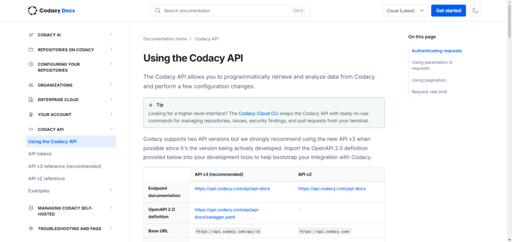 Codacy API