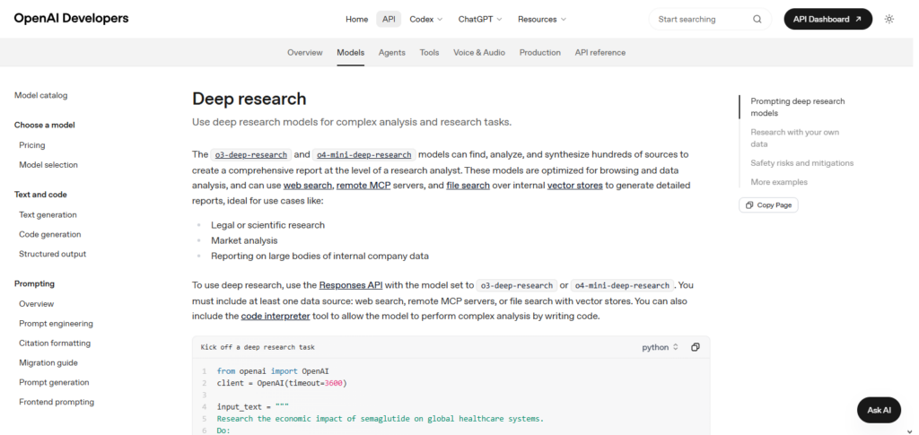 OpenAI Research Assistant API