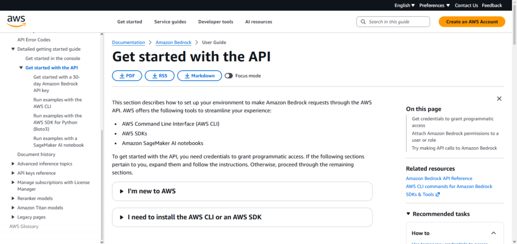 AWS Bedrock DataSheets API