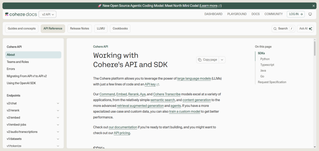 Cohere Spreadsheet API