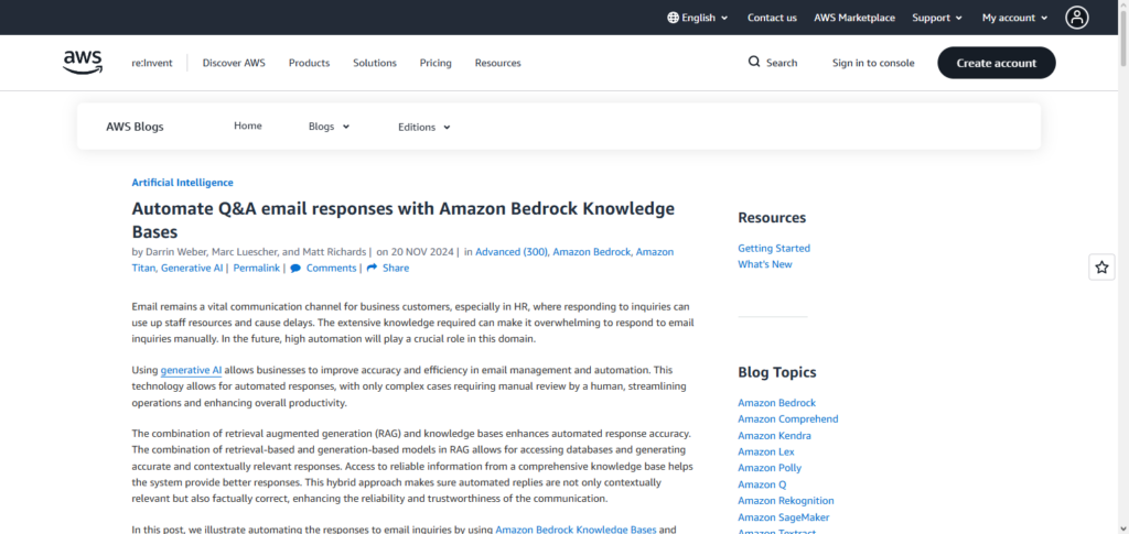 AWS Bedrock Email API
