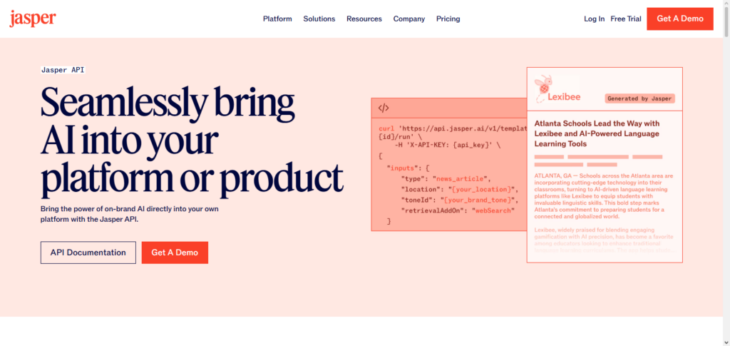 Jasper AI Product API